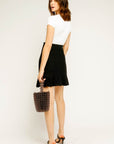 Knit Mini Skirt- Black