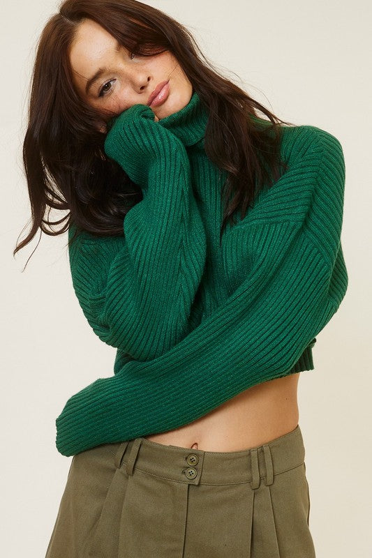 Snow Bunny Sweater- Pine