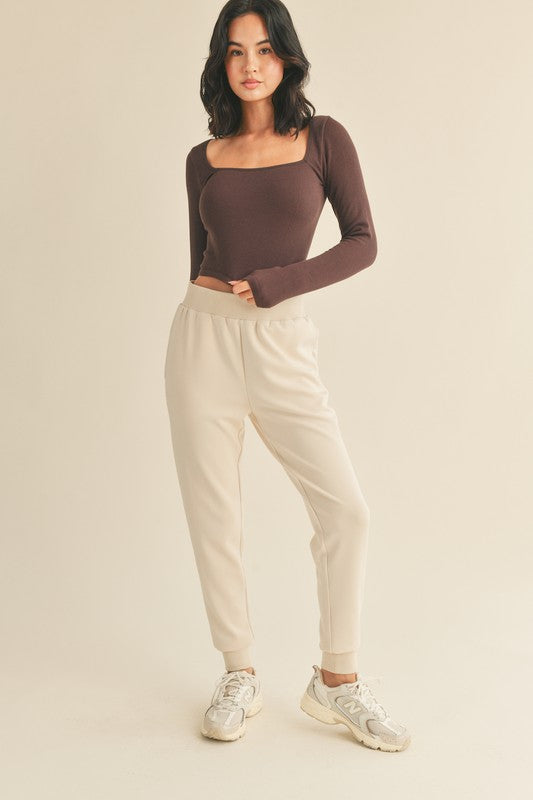 Seamless Long Sleeve Top- Chocolate