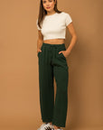 Tie Waist Pants- Green