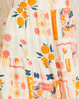 Citrus Print Maxi Dress