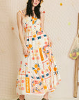 Citrus Print Maxi Dress