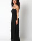 Blair Linen Maxi Dress- Black