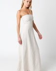 Blair Linen Maxi Dress- Tan