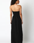 Blair Linen Maxi Dress- Black