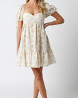 Babydoll Mini Dress- Rose Garden