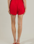 Drawstring Shorts- Red