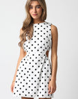 Polka Dot Cut Out Dress