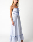 Blue Bow Maxi Dress