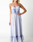 Blue Bow Maxi Dress