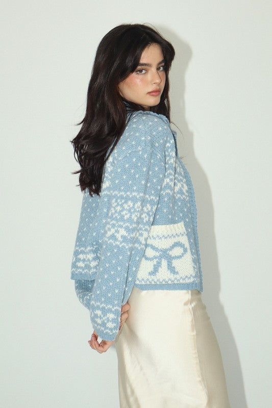 Baby Blue Bow Cardigan