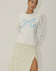 Bow Embroidered Sweatshirt