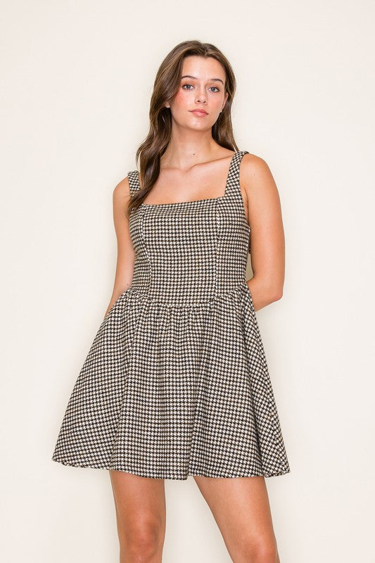 Houndstooth Mini Dress