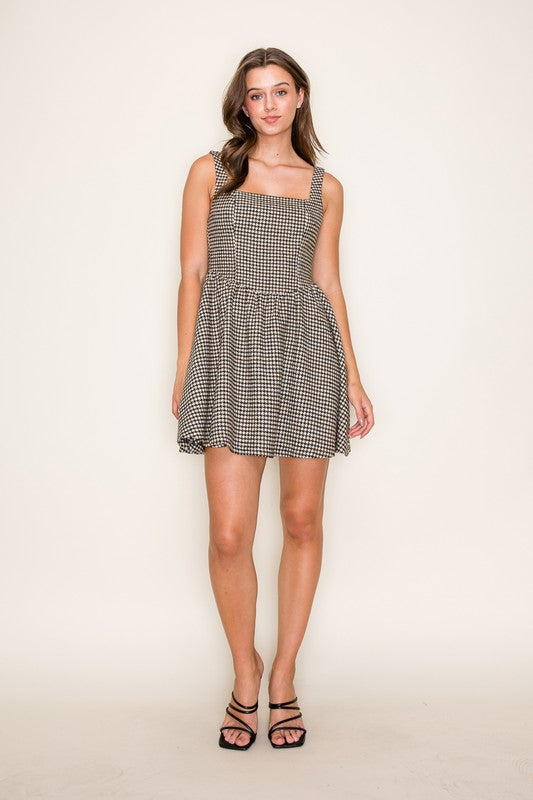 Houndstooth Mini Dress