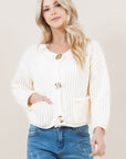 Knit Cardigan- Cream