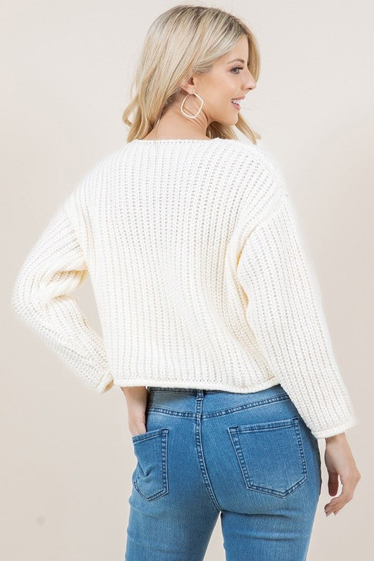 Knit Cardigan- Cream