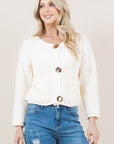 Knit Cardigan- Cream