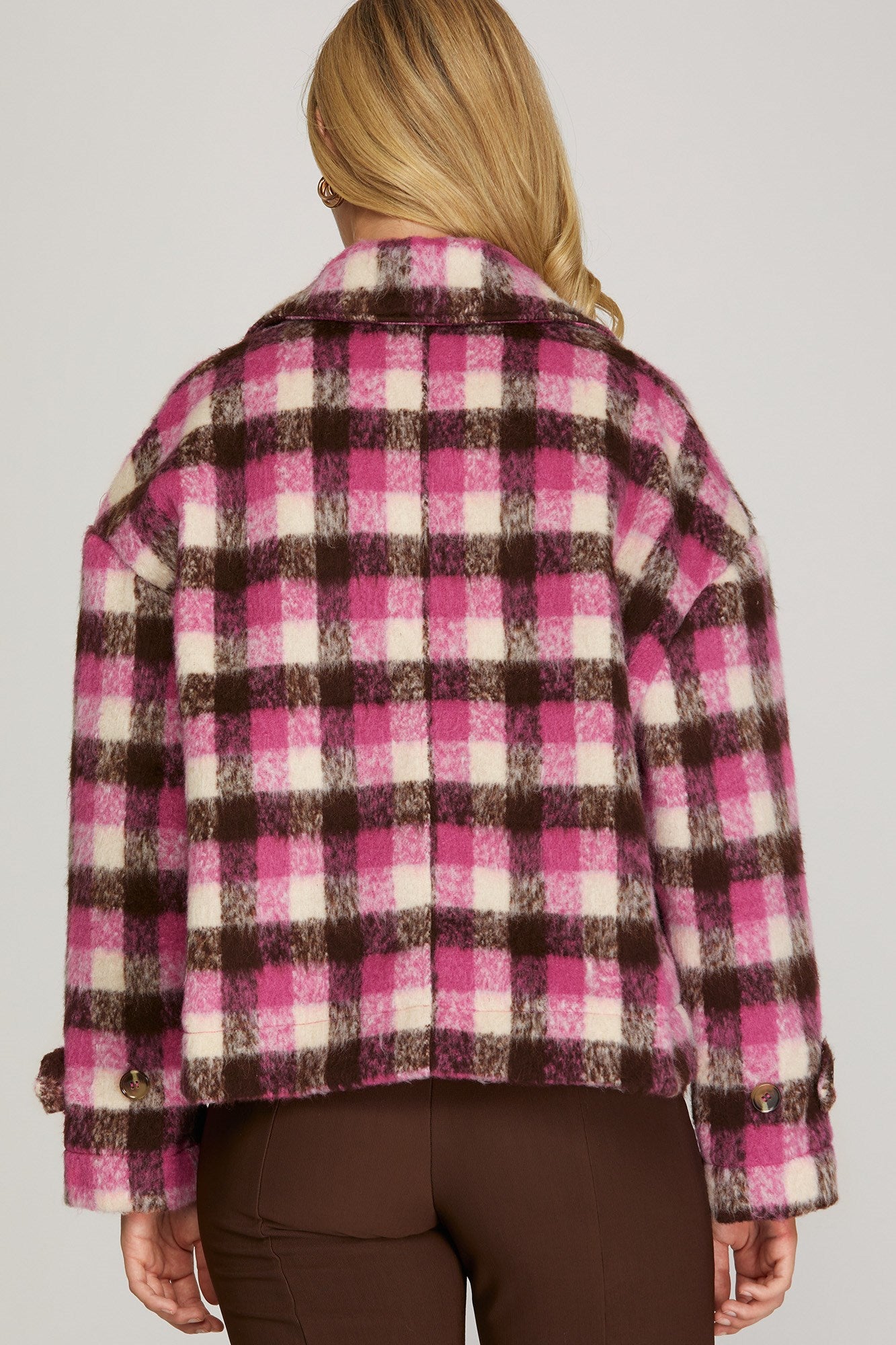 Brushed Plaid Jacket