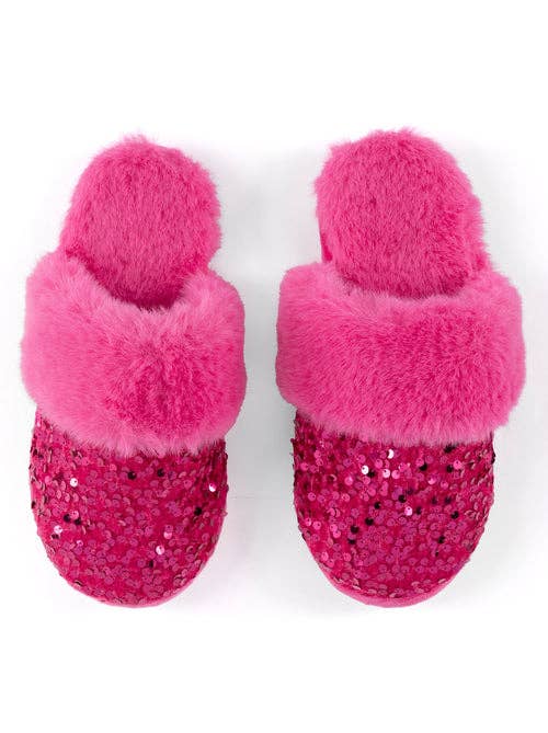 Sequin Slippers- Magenta