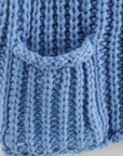 Chunky Knit Vest- Blue