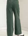 Corduroy Pull On Pants- Green