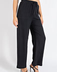 Black Linen Drawstring Pants